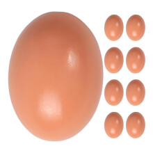 18 Pcs Realistic Wooden Fake Chicken Eggs for Nest Box Training