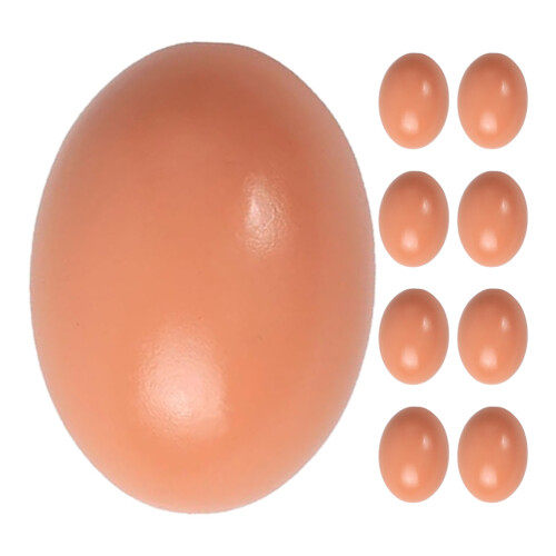 18 Pcs Realistic Wooden Fake Chicken Eggs for Nest Box Training