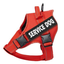 (S, Red) Therapy Dog Vest Harness Reflective Patches SERVICE DOG IN TRAINING EMOTIONAL UK