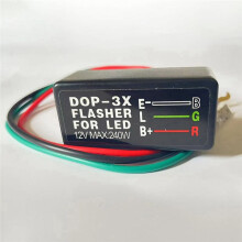 12A 3Cables Electronic LED Flasher Relay for LED Car and Motorcycle General Flasher Relay Turn Signal Bulb