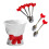 Sophisticated Ceramic Vessel Stores 6 Nonrust Pastry Forks-R 3 1