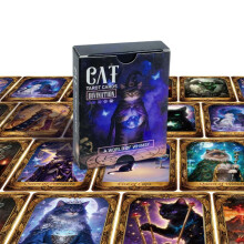 (T01043130) Whimsical Cat Tarot Cards Deck of 50, Mystical Fun Immersive Tabletop Game Cards for Divination Party Entertainment