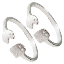 Anelli impilabili da donna, anello vintage per pollice con apertura a forma di orecchie di gatto e coda in argento sterling, regalo per gioielli da