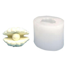 (Little pearl) Pearl Shell Shape Candle Making Mold For Diy Handmade Scented Candles Soaps Mold
