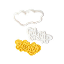 Ierse Feesten Shamrock Vorm Cookie Cutters Stempels-GELUKKIG