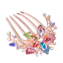 Prachtige bruidshaarversiering, een haaraccessoire met zijkam en strass-steentjes, die uw schoonheid en elegantie accentueert voor speciale