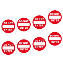 8 Piece Do Not Enter Sign Sticker Quick Installation No Entry