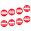 8 Piece Do Not Enter Sign Sticker Quick Installation No Entry 1