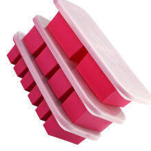 12 flexibele koelschalen met grote capaciteit voor-roze rood