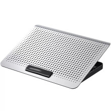Laptop Cooling Pad with Silent Adjustable Fan, USB Plug and Play Aluminum Laptop Cooler for 15.6 Inch Notebook