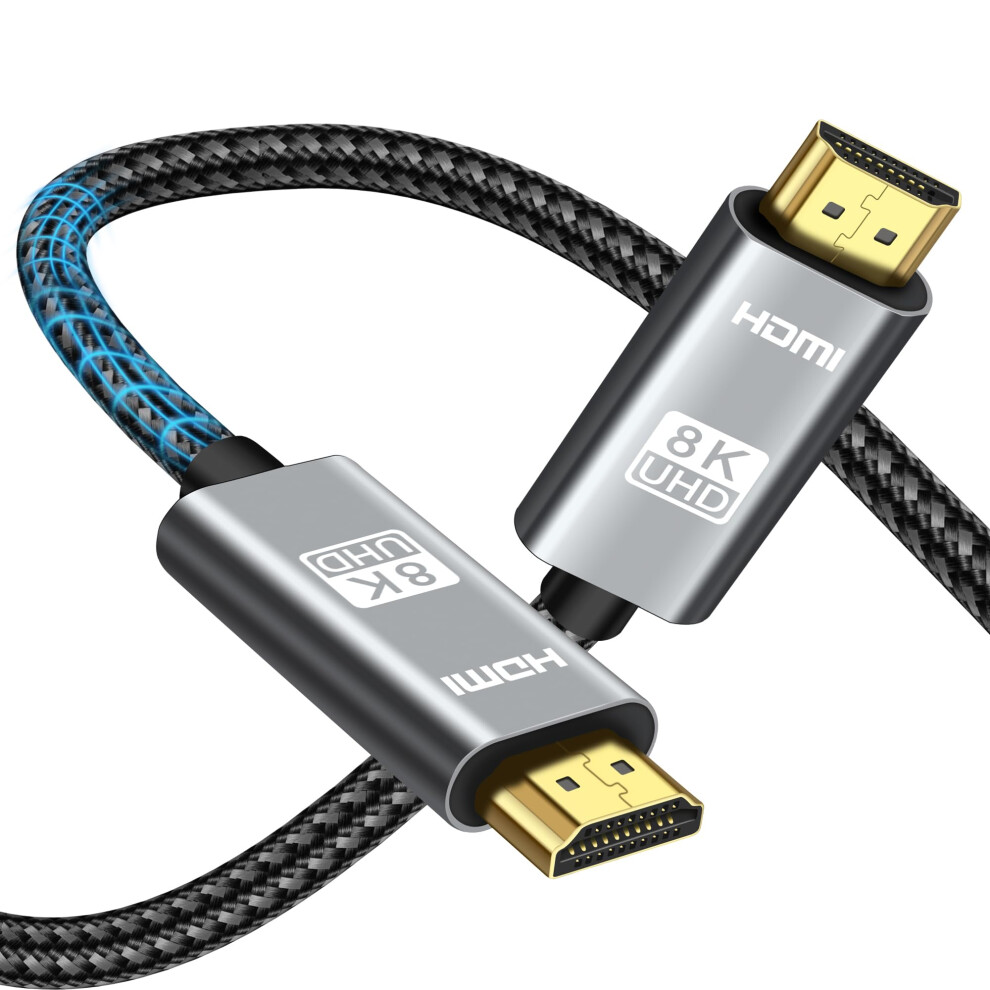 8K Hdmi 2.1 Cable 3M 48Gbps Ultra Speed Braided Plated, 8K60hz 4K120hz Earc Hdr For Ps5, Xbox And Tv Gold 9330225067238