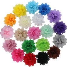 Fiori artificiali per lo stile, fiocchi per capelli in chiffon di alta qualità, clip antiscivolo per una tenuta sicura, confezione da 20 con una
