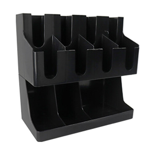 Stevig plastic bekerrek met een stevige constructie