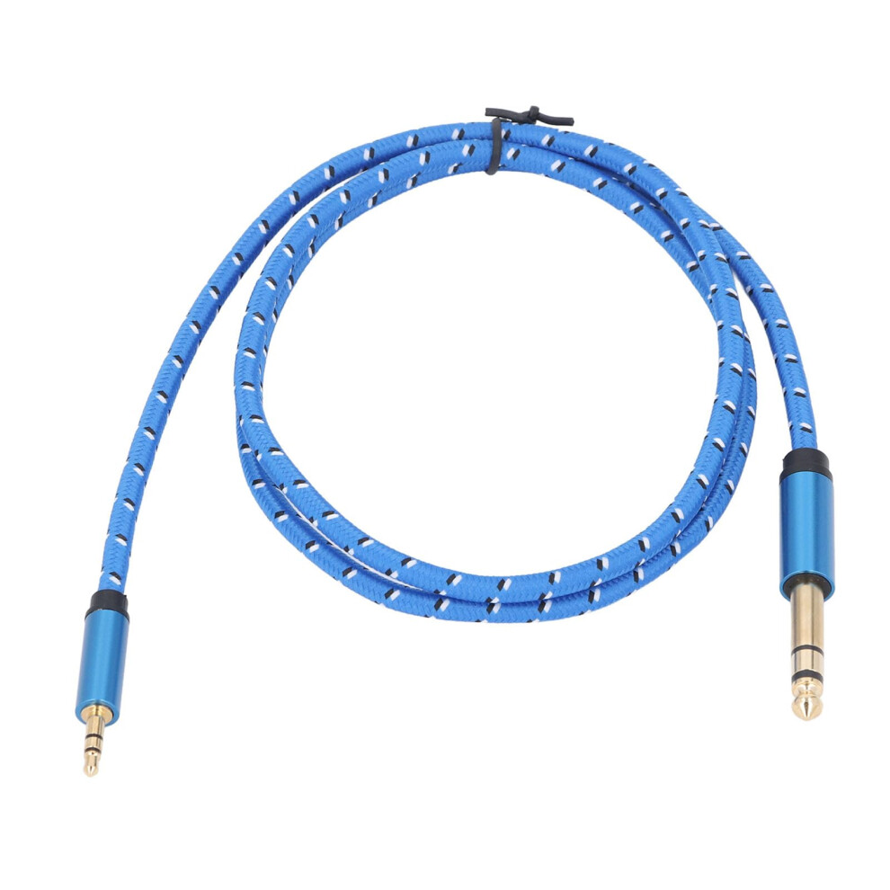 3.5Mm To 6.35Mm Stereo Audio Cable 3.3Ft, ÂPlated Tangleâ Nylon Cord For Guitar, Speaker And Headphones Gold 9771547542889