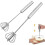 2 Egg Beaters, Stainless Steel Handheld Semi-automatic Multifunctional Whisk 1