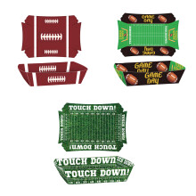 36Pcs Football Decorated Serving Dishes For Tailgating And