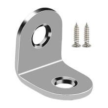 (1pc 20mm, Silver) 90 Degree L-Shape Bracket Corner Brace Set, Stainless Steel Corner Brackets for Shelves Wood Furniture Cabinet Table Drawer