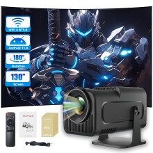 Portable Projector 1080P Full HD WiFi6 Bluetooth5.0 Android11 Smart Home Theater Outdoor