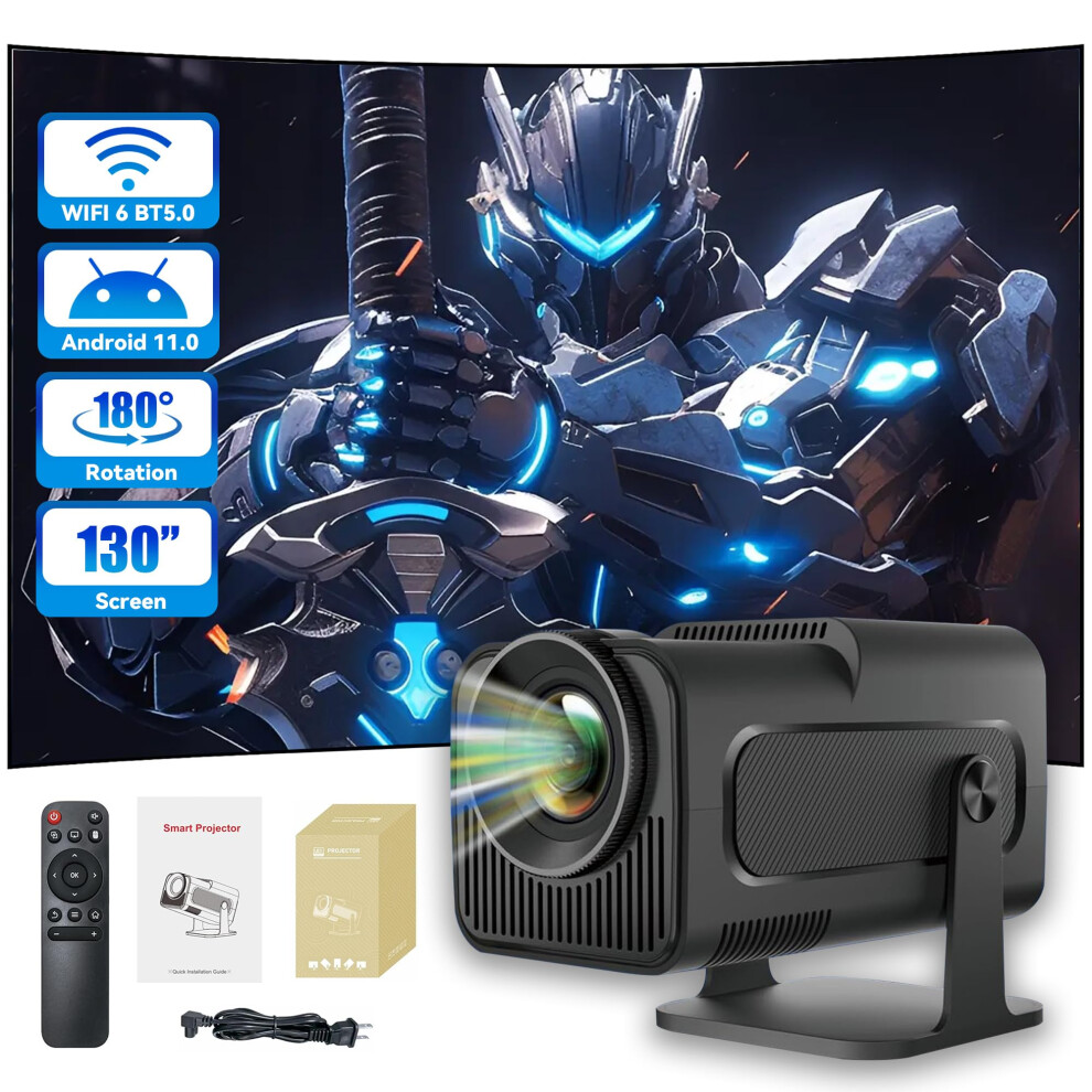 Portable Projector 1080P Full Hd Wifi6 Bluetooth5.0 Android11 Smart Home Theater Outdoor 9092120165838