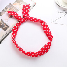 Haarband mit Schleife und Vintage-Print, rotes Polka-Dot-Haarband für Damen, ein stilvolles Statement-Piece - verstellbares Haarband aus