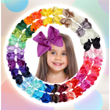 Haarschleifen für Mädchen mit Krokodilklemmen, bequeme Accessoires aus Ripsband für hochwertige Outfits (30 Stück)