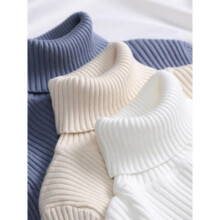 (Purple, M) Turtleneck Slimming Knit Sweater Women 2025 New Solid Color Long Sleeve Pullover Tops for Fall Winter Basic Wear