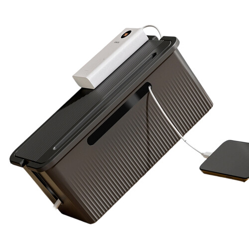 Plastic Cable Storage Box With Lid Designed To Keep-L Black