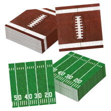 Pak van 100 sportfeestservetten 17x17 inch groene en rode