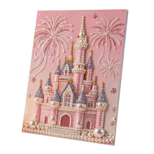 Parels Borduren Roze Kastelen Thema DIY Woondecoratie Cadeau-1