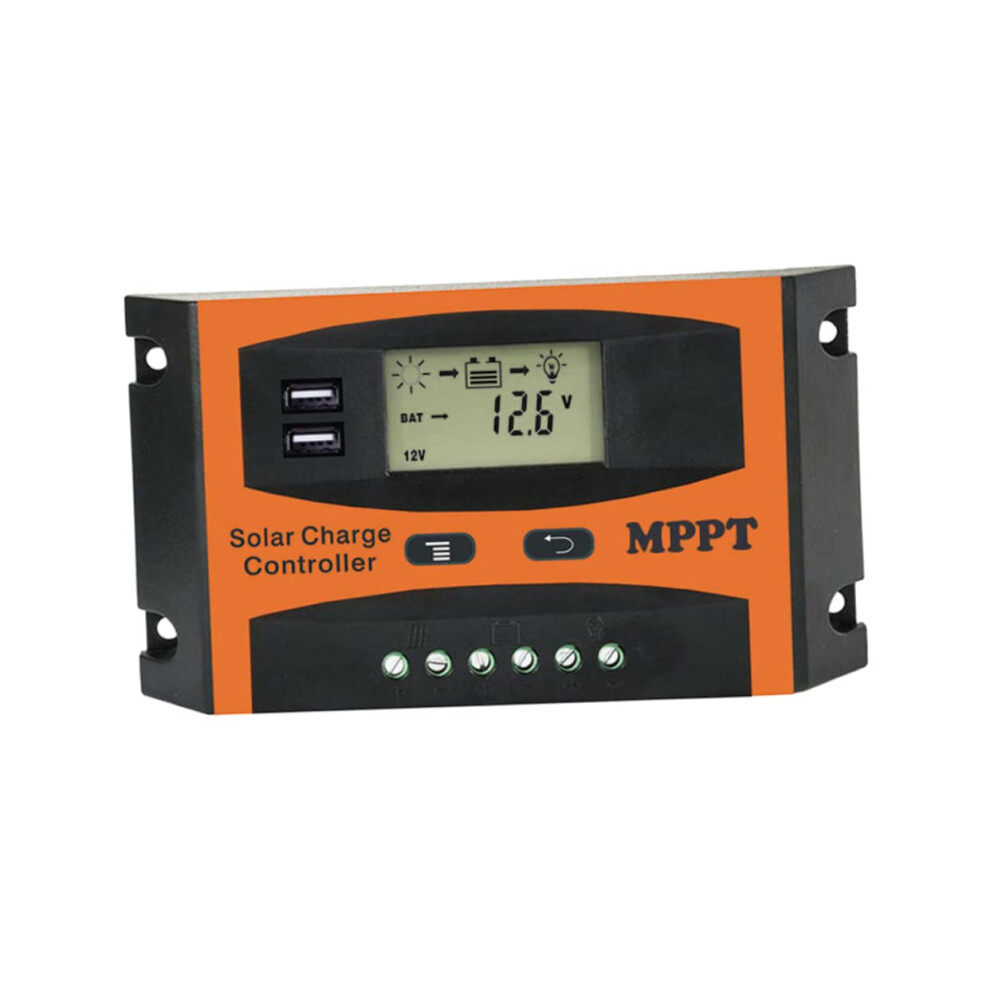 Mppt Solar Charge Controller 12V 24V Auto Voltage Regulator With Lcd Display And Dual Usb Outputs 9771547543992