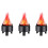 3X LED Fire Flame Effect Light Artificial Electric Flicker Campfire Lamp Party Decor Supplies US Plug 1