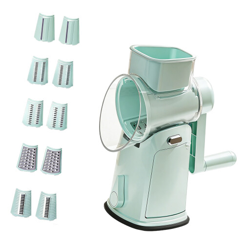 Effiziente 5-in-1-Gemüsereibe, Gemüsehobel in-Grün