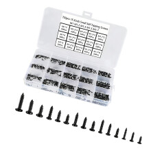 Black Crosses Pan Head Auto Tapping Screw Assortment 750Pcs Home