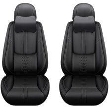 Seat Covers for Nissan Frontier 2009‑2024, Custom Fit Waterproof Leather Front Set with Pillows, Airbag Compatible