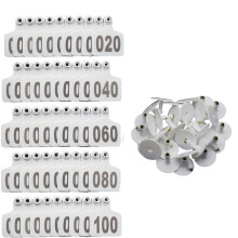 Marqueurs de bétail de grande taille, 100 unités, pour une-Blanc