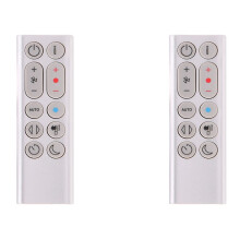 2X Ersättningsfjärrkontroll för HP04 HP05 HP06 HP09 Luftrenare Fläkt Värme- och Kylfläkt (Silver)
