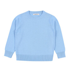 Knit Sweater for Toddlers Round Neck Long Sleeve Solid