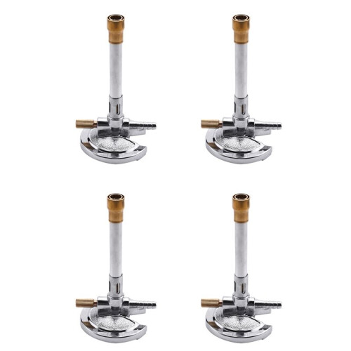 4Pcs  Single Tube Bunsen Burner Gas Light for Liquid Propane Lab Heating Equipment