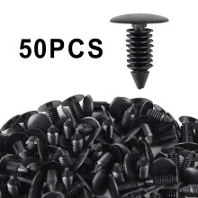 50Pcs Car Auto Fastener Clips Fender Bumper Shield Retainer Plastic Rivet Push Pin 8mm Hole 1605396 1595864 6030441 Car Accessor