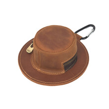 Personalized Hat Design Coin Wallet for Loose Coins Cards and Keys Vintage Style PU Leather Compact Purse for Gifts and Daily Use