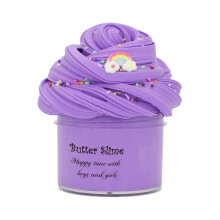 Flauschiges Wolken-Schleim-Set – DIY-Stressabbau-Spielzeug mit niedlichen Anhängern, lila Butters, für Kinderpartys und als Geschenk, kompatibel