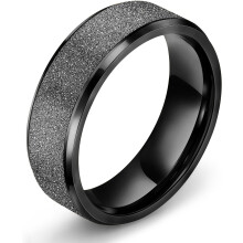 Roestvrijstalen trouwring van 8 mm, tweekleurig, comfortabele pasvorm.