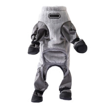 Adjustable Dog Leg Warmers Full Body Protections Pants-S Gray