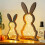 2 Wooden Easter Bunny Night Lights 1