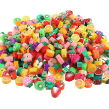 200pcs Multicolor Fruit Bead Set - Polymer Clay for DIY Jewelry