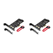 2X PCI-E Till USB 3.0 PCI Express-Kort Inklusive 1 USB C och 2 USB A-Portar, M.2 NVME Till PCIe 3.0 Adapterkort med Fäste