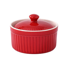 Elegant Stonewares Casserole Dish Perfect For Individual-Red