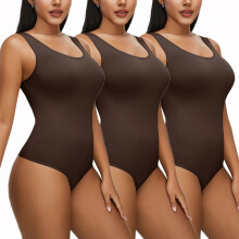 LELINTA 3 Pack Women's Seamless Shapewear Tummy Control Body Shaper Comfortable for Women Thigh Slimmer Bodysuit Girdle
