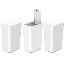 3 Pack 2.6 Gallon / 10 Liter Small Trash Can with Lid, Garbage Can with Lid, Waste Basket for Bathroom, Kitchen, Bedroom