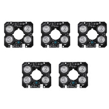 5X 4 Array IR LED Spot Light Infrared 4X IR LED Board for CCTV Cameras Night Vision (52mm Diameter)